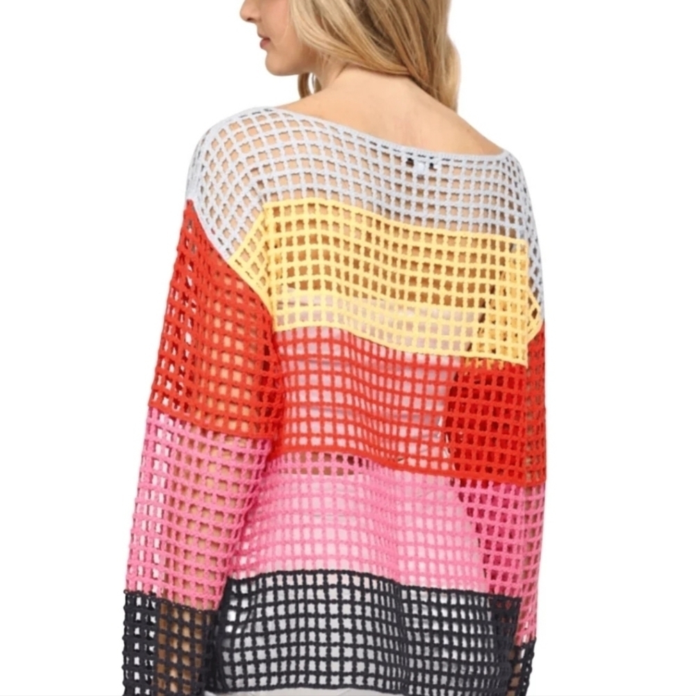 NWT Fate Stripe Eyelet knitted pullover - Picture 2 of 5